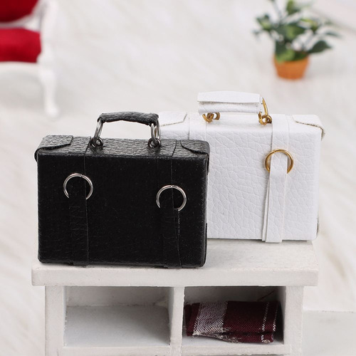Mini Maleta Portátil En Miniatura, Equipaje De Cuero Para Mu