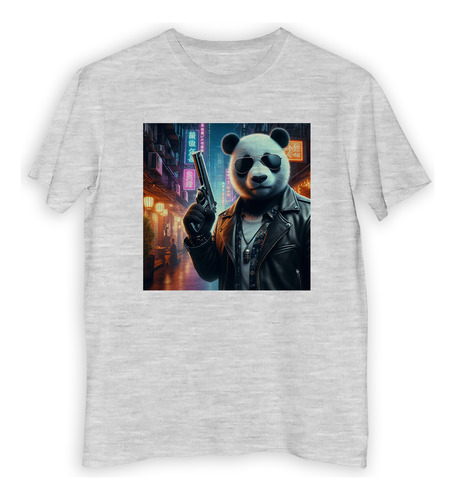 Remera Niño Panda Con Un Arma Mafioso Espectacular