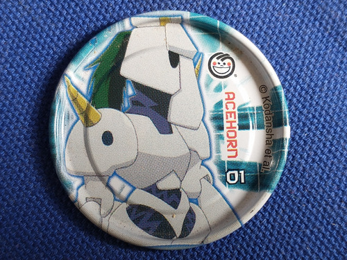 Tazos Metalix Acehorn/unicornio#01 Medabots Sabritas '03 (Usado)