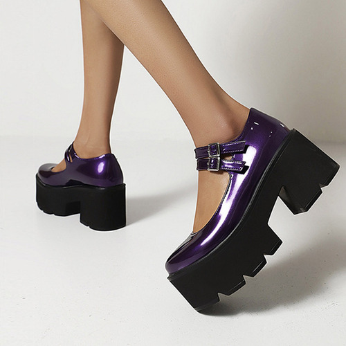 Zapatos De Cuero De Estilo Británico Con Hebilla De Cinturón
