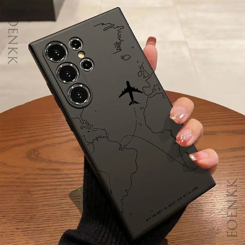 Funda De Gel De Silicona Para Samsung Galaxy Airplane Route