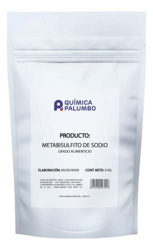 Metabisulfito De Sodio X 1 Kg. Grado Alimenticio. Premium