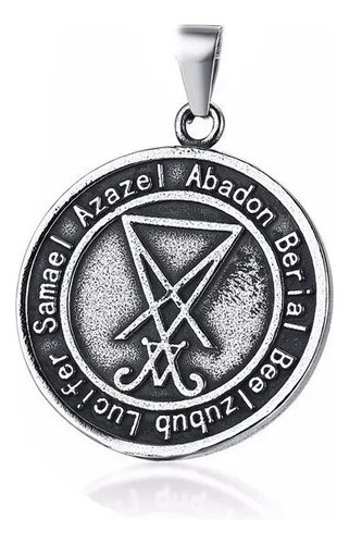 Collar Vantage De Acero Inoxidable Para Hombre Sigil Lucifer