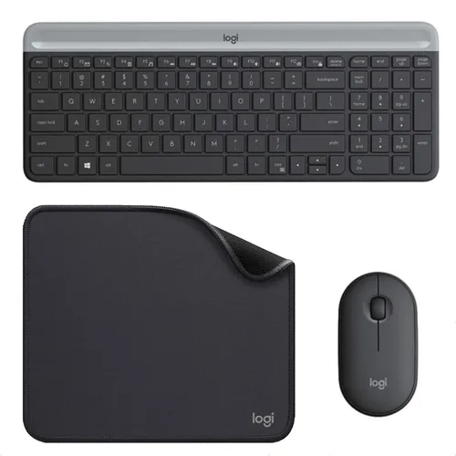 Combo Inalámbrico Logitech Mk470 + Pad Mouse Studio Series