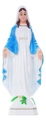 Estatua De La Virgen María, Decoración De La Abrigo Azul