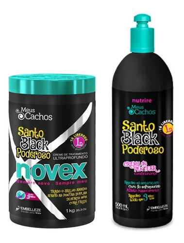 Kit Santo Black Novex T1000g Y Cpp500g - g a $41