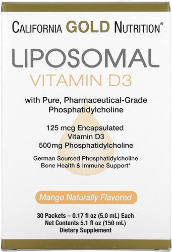 Potente Vitamina D3 Liposomal 5000 Iu Máxima Absorción