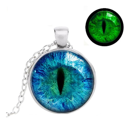 Collar Universo Ojo Brilla En La Oscuridad Fluo Fluorescente