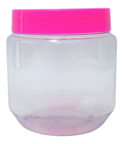 Pote Plástico 250ml C/ Tampa Rosca Variadas - 50 Unidades Cor Rosa Neon