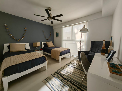 Departamento En Renta, 2 Recámaras, Amueblado, Alberca, Cancún, Quintana Roo