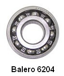 Refacción Bro 150 Balero Abierto 6204