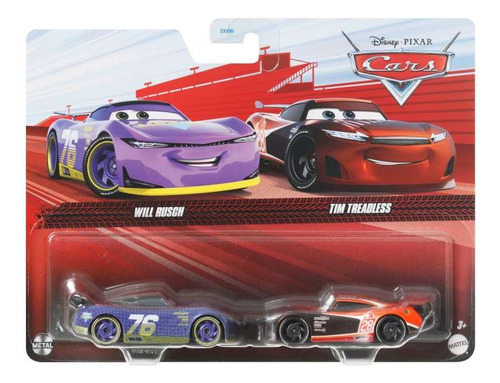 Disney Pixar Cars Two Pack Will Rusch & Tim Treadless Mattel