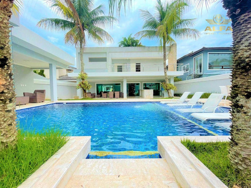 Imagem 1 de 30 de Mansão Na Praia Com 6 Suítes, Lazer Com Piscina, Sauna E Churrasqueira, 4 Vagas - Jardim Acapulco, Guarujá. - Ca0145