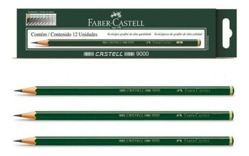Caixa De Lápis 9000 2 B Faber Castel 12 Unid Kit 3