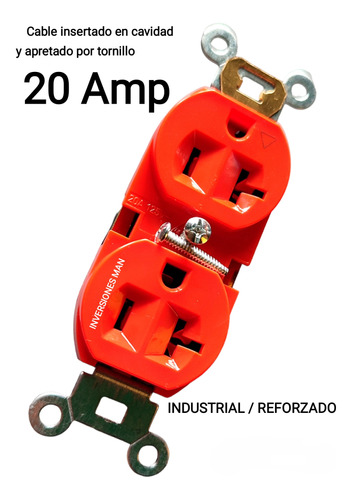 Tomacorriente 20amp Industrial Reforzado 2p+t 110/220v