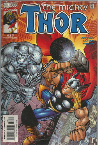 The Mighty Thor N° 27 - 36 Páginas Em Inglês - Editora Marvel - Formato 17 X 25,5 - Capa Mole - 2000 - Bonellihq Cx03b Maio24