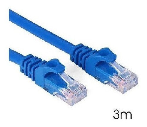 Cabo De Rede Rj45 3m Para Pc Notebook Modem Roteador - 1 Und