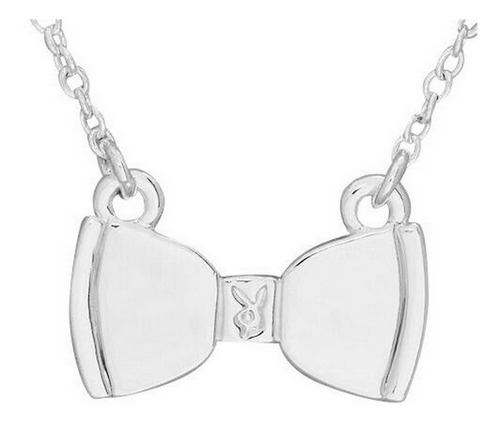 Collar Playboy Humita Plateado Y2k