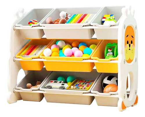 Organizador De Juguetes Rack Cajones  Colores Premium