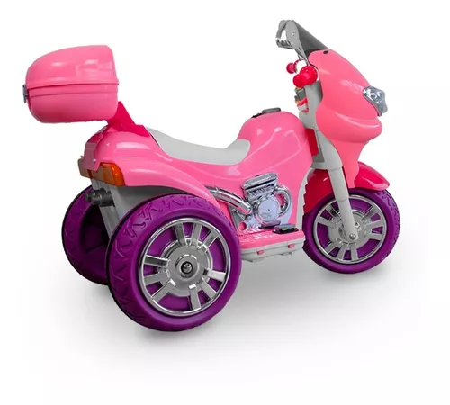 Moto Elétrica Infantil Sprint Grande Menina Capacete 12v