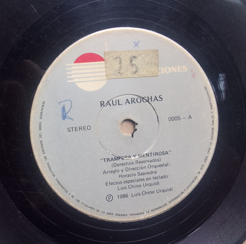 Vinilo Single Raúl Arochas Tramposa Y Mentirosa 