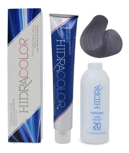  Tinte Para Cabello Hidracolor Naturales  90 Ml + Peróxido Tono 9.9 rubio platino