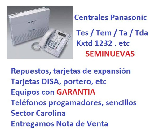 Central Telefonica Panasonic Telefono Programador Repuestos