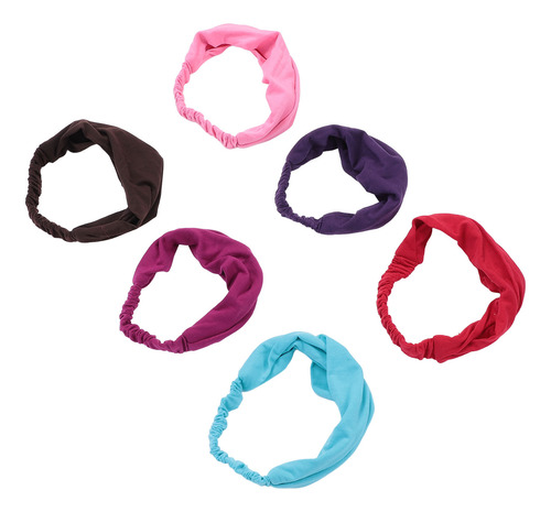Diademas Deportivas Anchas, 6 Unidades, Elásticas A La Moda,