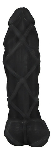 Pene macizo Dominator, flexible, no tóxico, 22 x 6,8 cm, negro