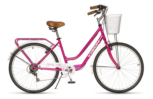 Bicicleta Vision De Mujer Olympia Aro 26 Fucsia/blanco