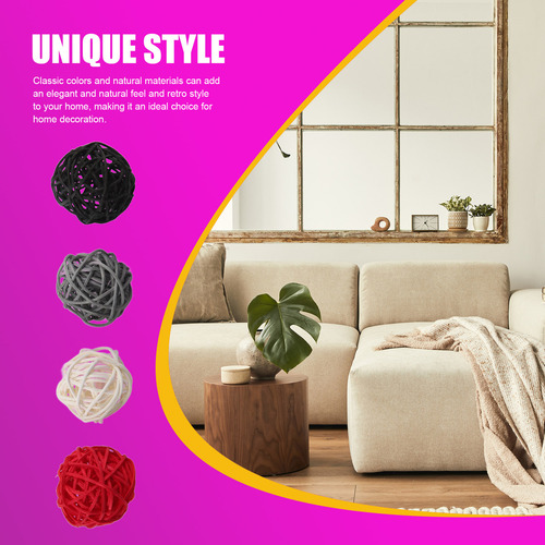 Para Bolas De Ratán De 2 Pulgadas Decorativas Para