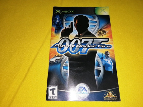 Manual Original 007 Agent Under Fire De Xbox Clasico