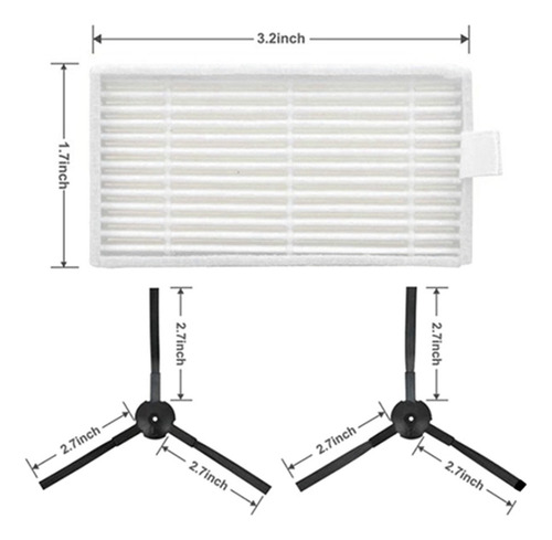 Para Filtro Hepa Side Mop Rag Para Robô V55 Pro