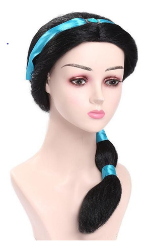 Peluca De Jazmin Para Disfraz De Fiesta Niñas Peluca Jasmine