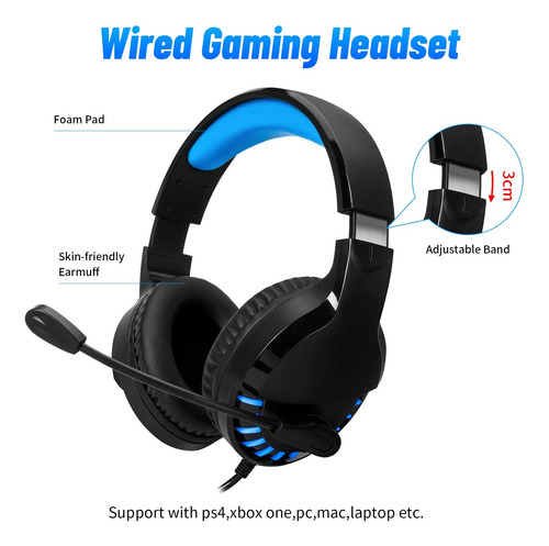 Combo Mouse Y Teclado Gamer + Headphone + Mousepad | Negro