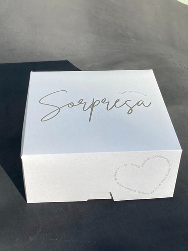 Caja X 10 Unid Cartulina Mini Desayunos Meriendas 22x22x10 Con Frase