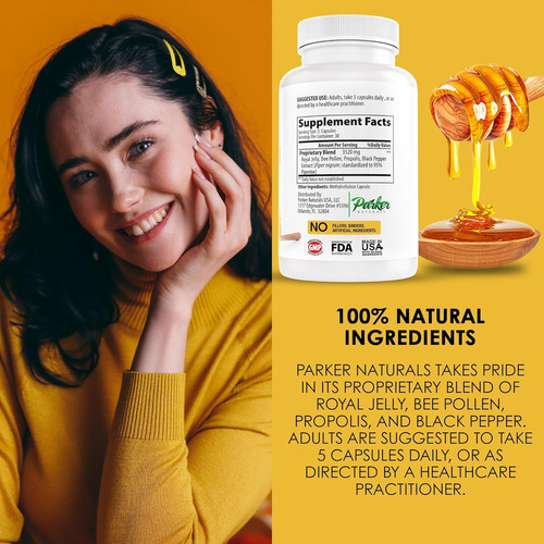 Polen De Abeja Supreme Parker Naturals 150 Cápsulas Vegetari