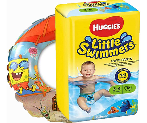 Little Swimmers - Paales De Natacin Desechables, Tamao S 3-4