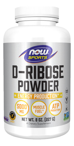 Pó De D-ribose Now Foods 454 Gramas Sabor Sem Sabor