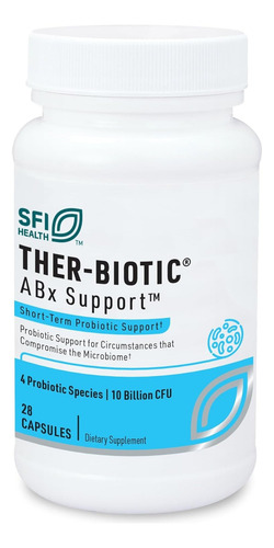 Sfi Health Abx Support 4 Probiotics 10 Billion Cfu 28cap Sabor Sin Sabor