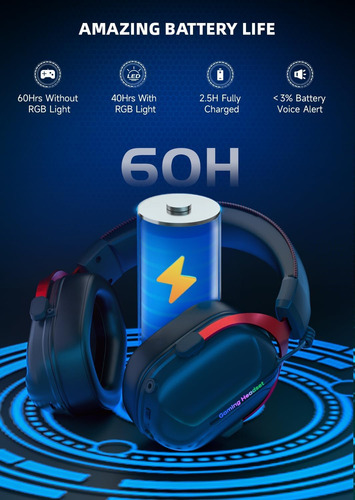 Auriculares De Juegos Inalámbricos De Gonbouyoku, Auriculare