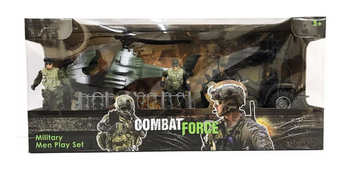 Combat Force 2 Figuras Playset Militar 3 C/accesorios Caja