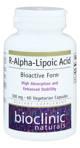 Bioclinic Naturals - Ácido R-alfa-lipoico 100mg 60 Vcaps