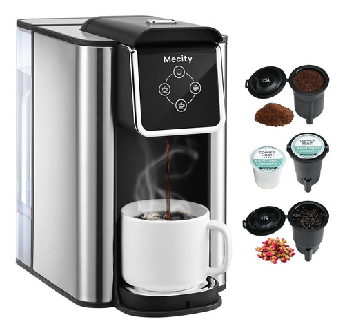 Cafetera Eléctrica Mecity Por K-cup Individual P/taza -plata