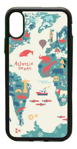 Funda Protector Para iPhone Max 11 Mapa Atlantico
