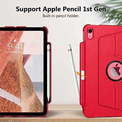 Funda Para iPad 10th Generacion Giratoria 360 - Rojo