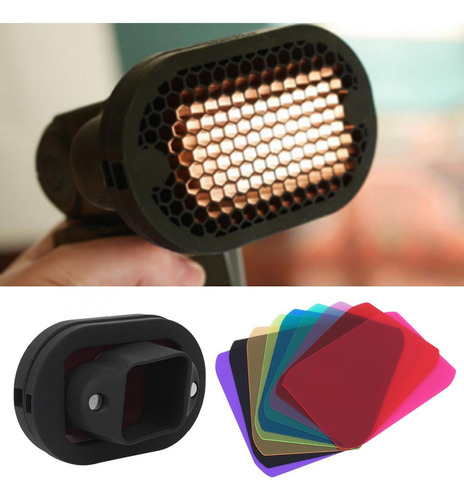 Filtro De Luz De Flash Portátil Beehive Grid Mesh 9 Set