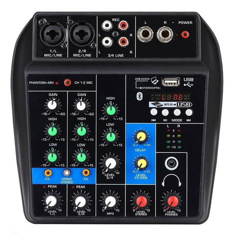 Console Mesa De Som Mixer Interface De Audio Usb Bluetooth 110/220
