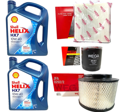 Kit Service Aceite Shell Y Filtros Toyota Hilux 2.5 Sw4 3.0