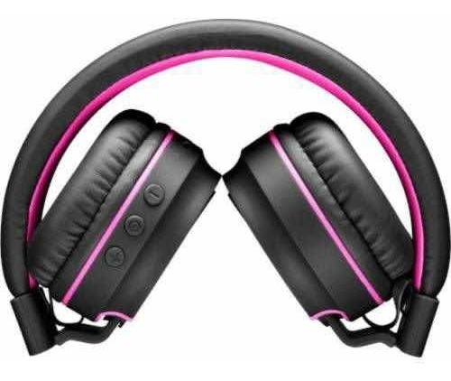 Fone Bluetooth Pulse Preto/rosa Ph216 Até 5h De Música